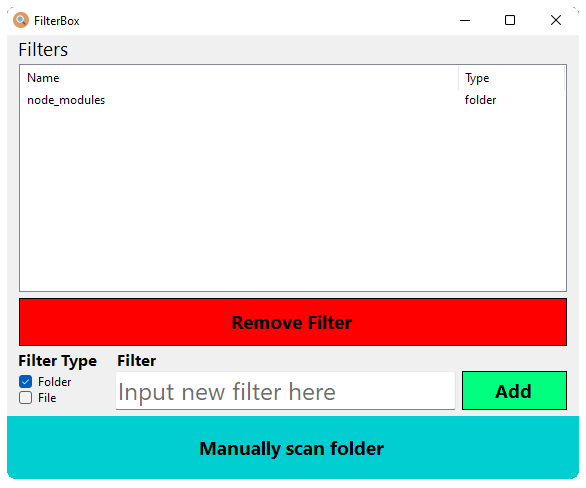 FilterBox UI