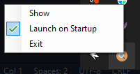 System Tray Menu